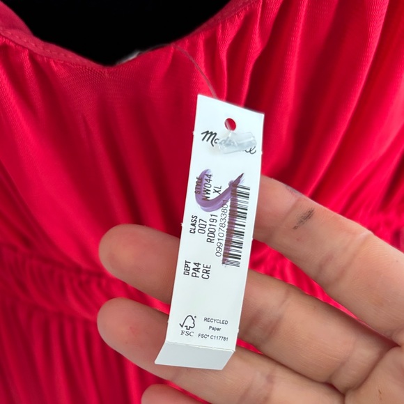 Madewell Gathered V-Neck Midi Dress - Picture 8 of 12